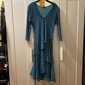 Komarov Teal Blue Dress
